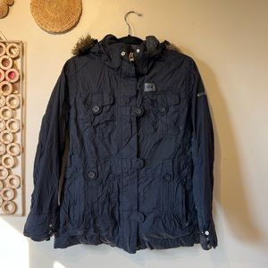 Helly Hansen small fur hooded black polyamide/polyurethane jacket…